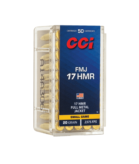 CCI 0055 Gamepoint Rimfire 17HMR 20gr Full Metal Jacket 50 Per Box/40 Case