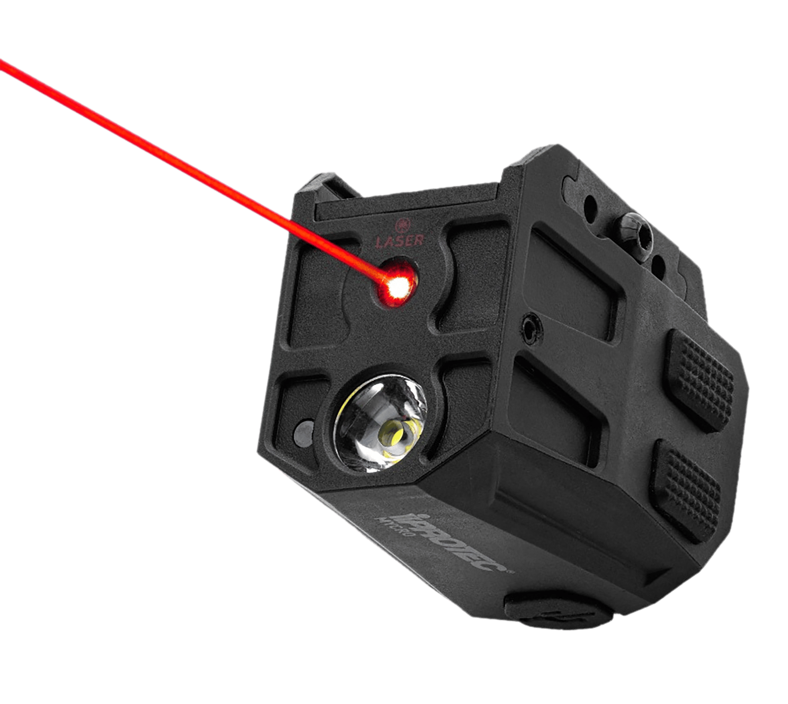 Alliance Consumer Group IPRMLT0004 MYCRO Rail Mount Light Matte Black PA66 Nylon 50/150/300 Lumens Red Laser