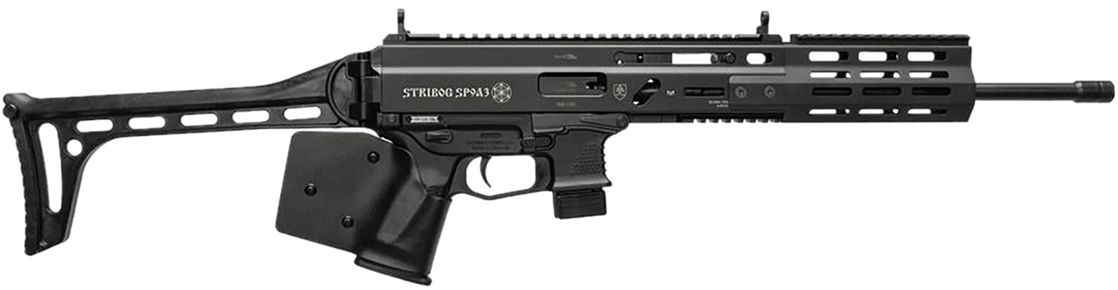 Grand Power 810091158166 Stribog SP9A3 *CA Compliant 9mm Luger 10+1 16" Black
