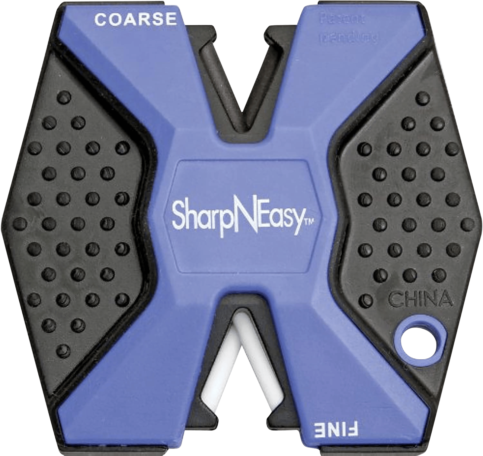AccuSharp 334CD SharpNEasy 2-Step Sharpener Hand Held Fine/Coarse Ceramic Stone Sharpener Plastic Handle Black/Blue 24