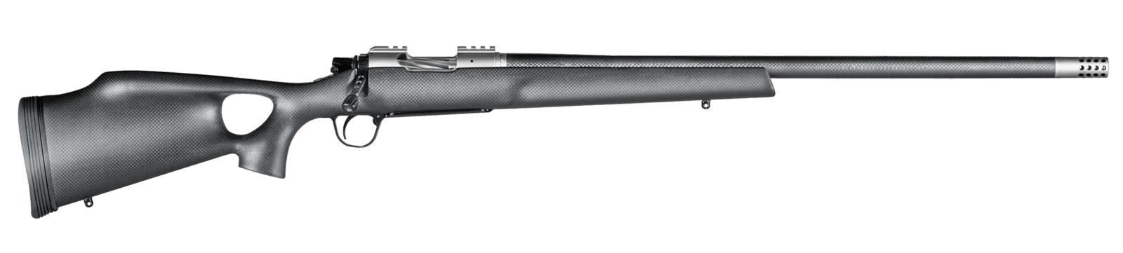 Christensen Arms 8010800405 Summit TI  6.5 Creedmoor 4+1 16.25" Carbon Fiber Threaded Barrel, Natural Titanium Drilled & Tapped Receiver, Black Carbon Fiber Thumbhole Stock