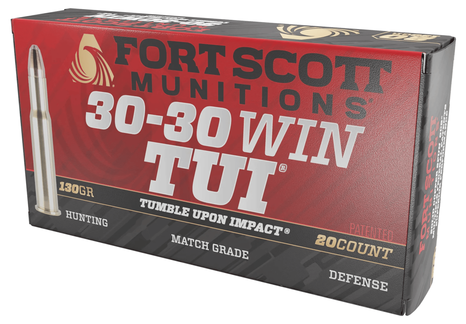 Fort Scott Munitions 3030130SCV Tumble Upon Impact (TUI) Rifle 30-30Win 130gr Solid Copper Spun 20 Per Box/10 Case