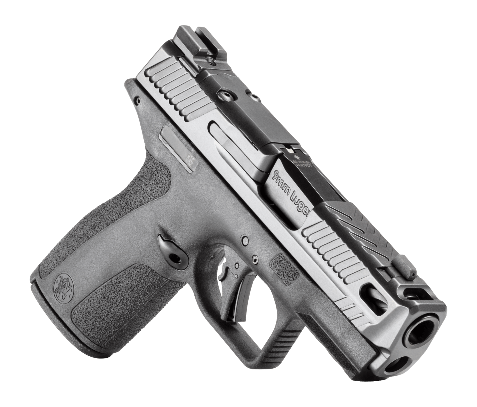 Smith & Wesson 14775 M&P9 Shield X Sub-Compact Frame 9mm Luger 10+1 3.60" Black Armornite Fluted Ported Barrel, Black Armornite Stainless Steel Optic Ready/Serrated Slide, Black Polymer Frame w/Picati