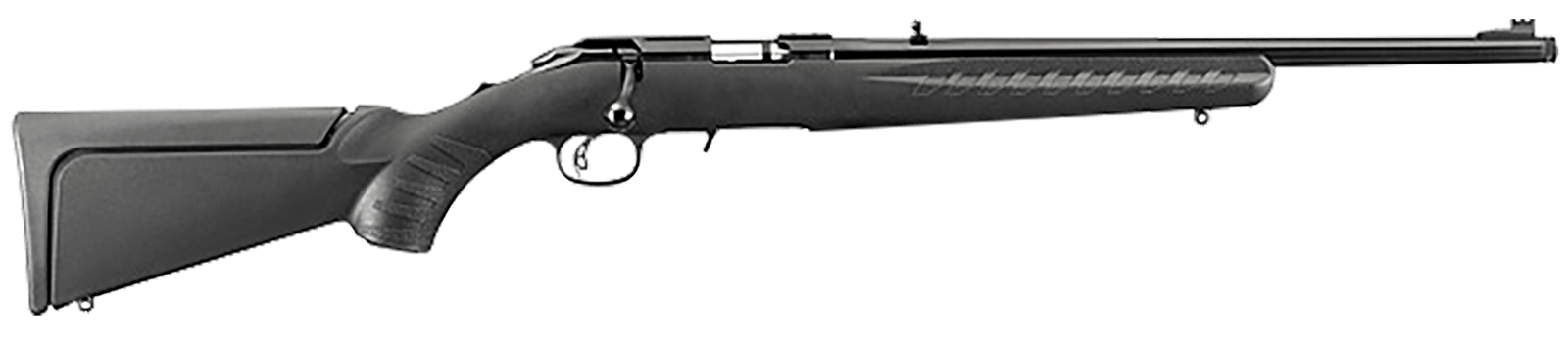 Ruger 8306 American Rimfire Compact 22 LR 10+1 18" Satin Blued Steel Threaded Barrel & Alloy Steel Receiver w/Integral Scope Mount, Black Fixed Synthetic Stock, Right Hand