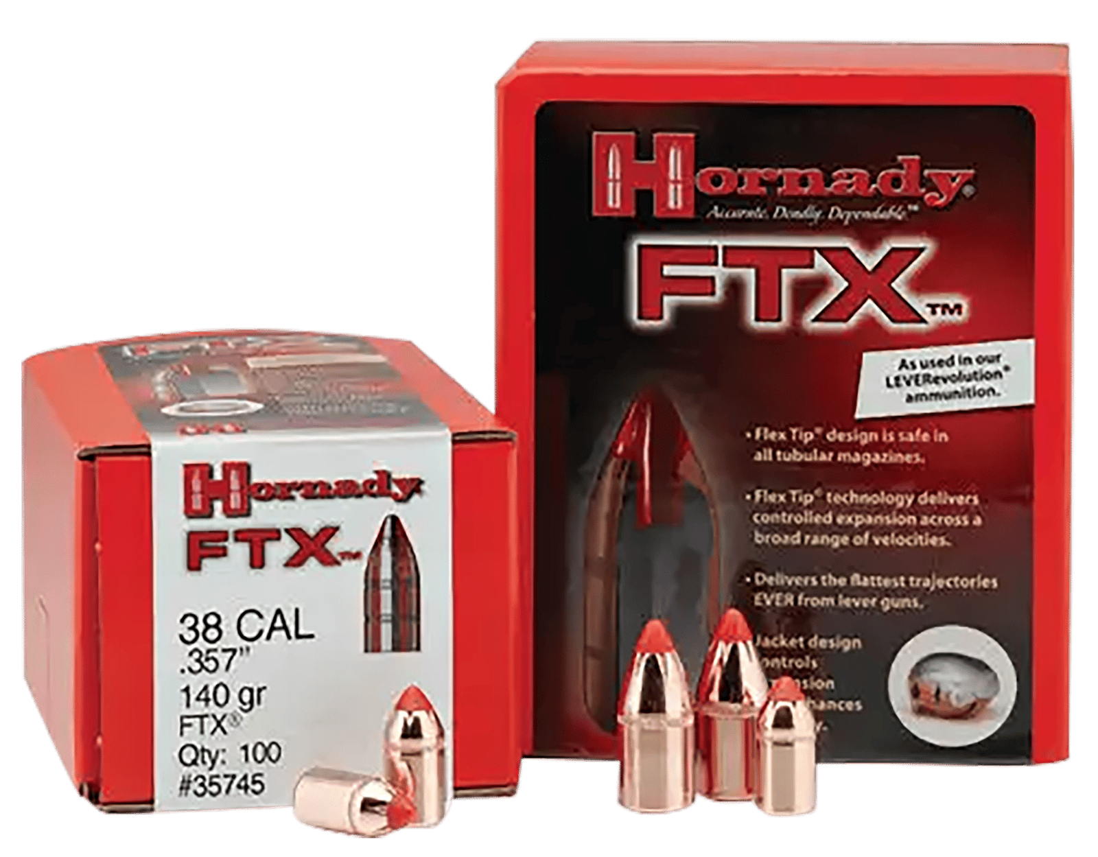 Hornady 4305 FTX  44 Cal .430 265 gr Flex Tip eXpanding 50 Per Box/ 15 Case