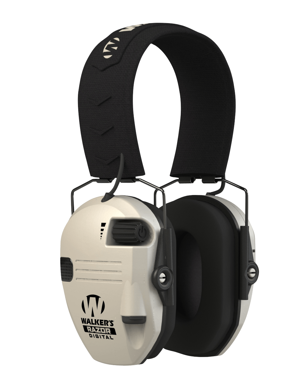 Walker's GWPDRSEM Razor PRO Digital Electronic Muff 23 dB Over the Head Bone/Black Polymer