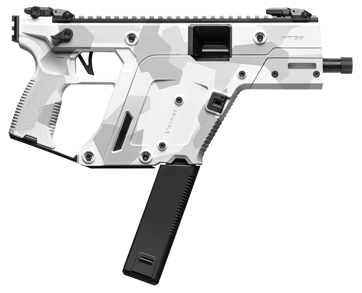 Kriss USA KV453PAD00 Vector SDP Gen3 45 ACP 30+1 5.50" Black Nitride Threaded Barrel, Arctic Delta Cerakote Receiver w/Picatinny Rail, Rear Picatinny Rail, M-LOK Handguard, White Polymer Grip