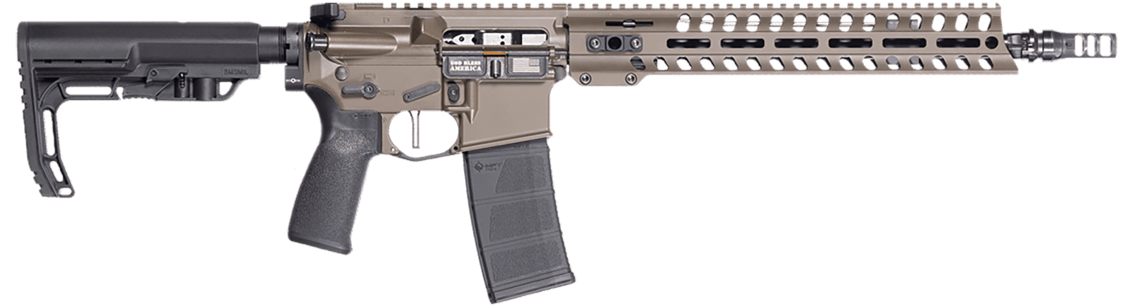Patriot Ordnance Factory 02050 Minuteman  300 Blackout 30+1 13.75" Black Nitride Barrel/ Patriot Brown Cerakote Aluminum Receiver Picatinny Rail