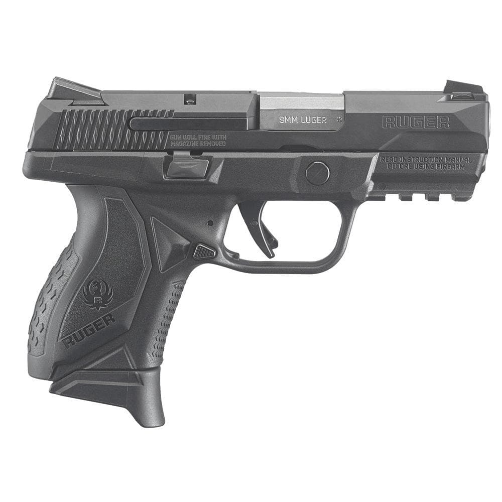 Ruger American Compact Handgun 9mm Luger 17rd Magazine 3.55" Barrel Black