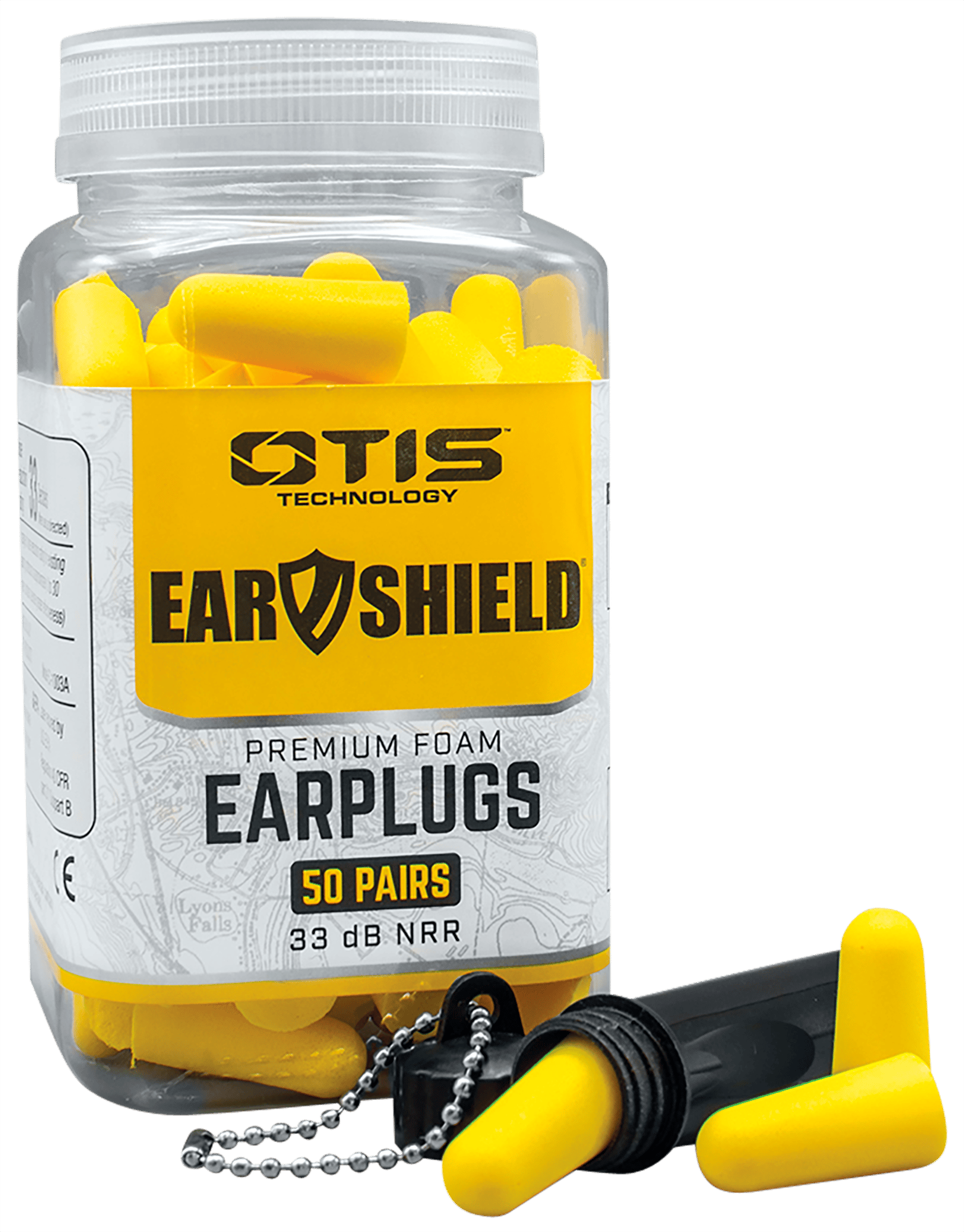 Otis FGESHFPNC50 Ear Shield Premium Earplugs Foam 33 dB In The Ear Yellow 50 Pair