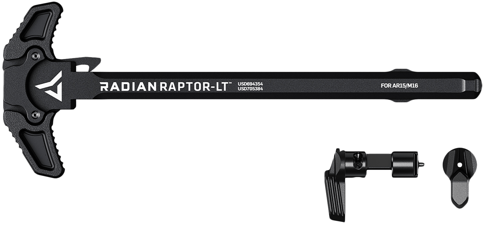 Radian Weapons R0290 Raptor LT Lightweight Charging Handle & 45/90 Talon Safety, Black, Ambi Controls, Fits Mil-Spec AR-15/M16 Platform