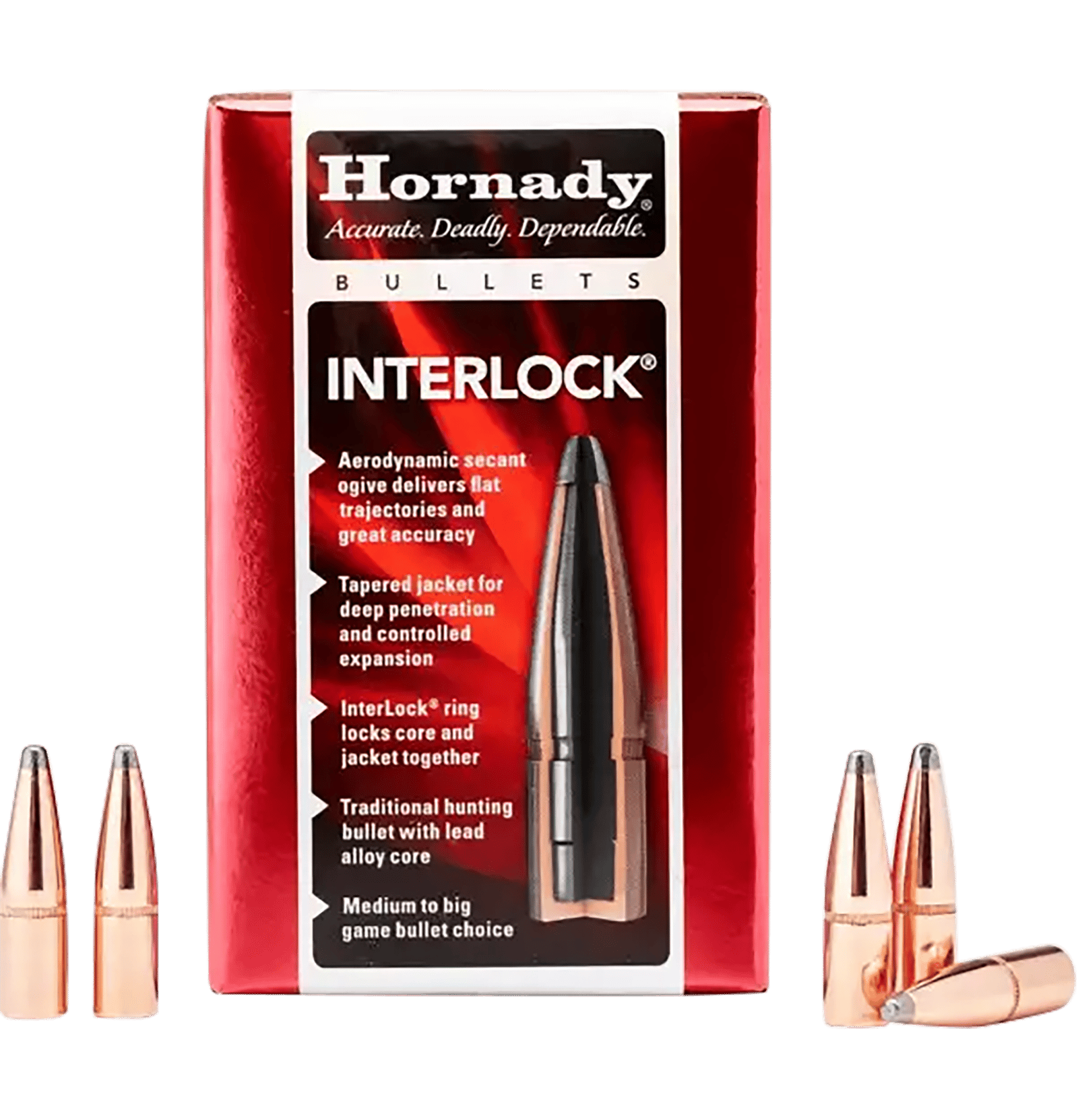 Hornady 2820 InterLock  7mm .284 139 gr Spire Point 100 Per Box/ 25 Case
