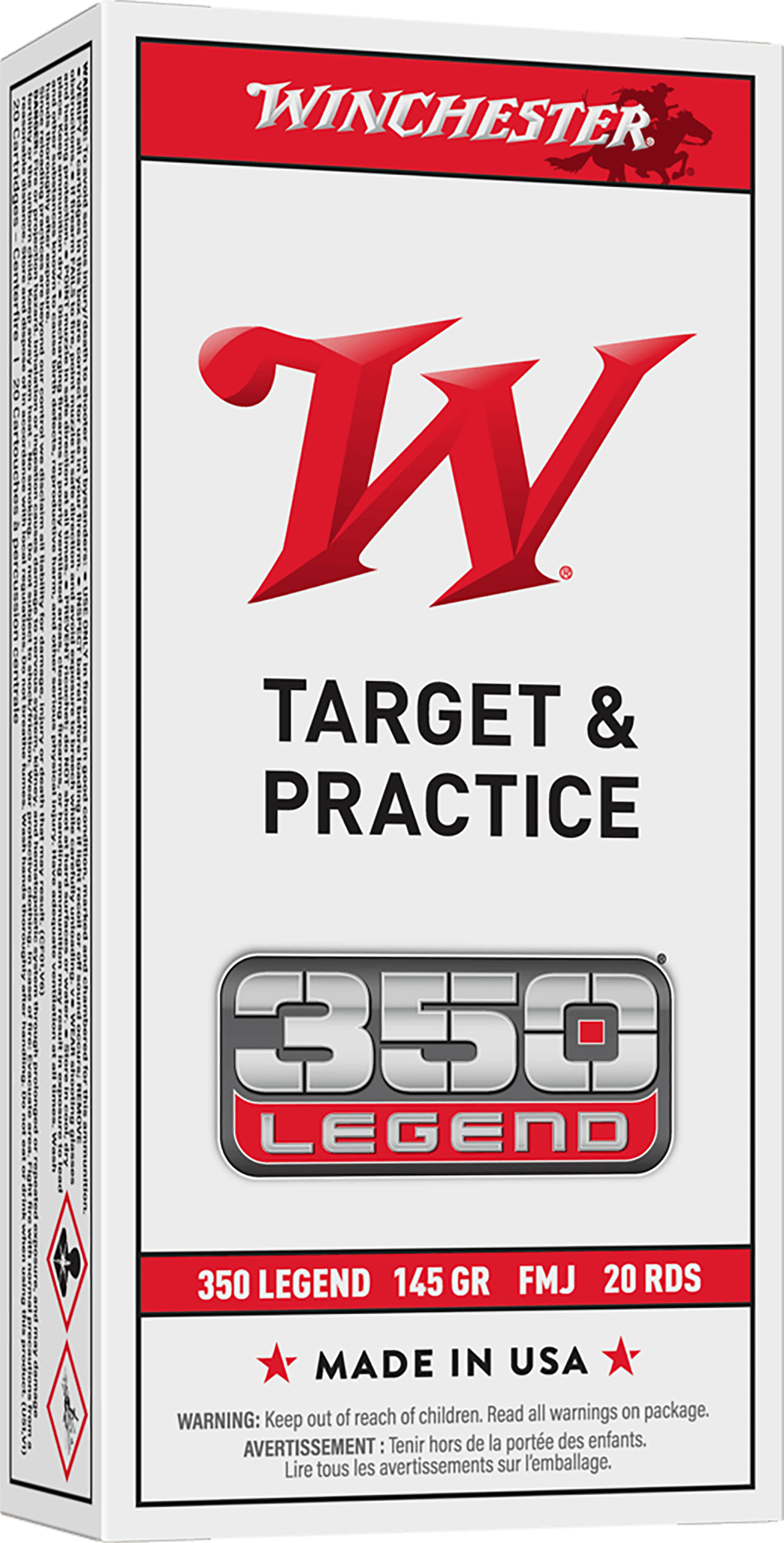 Winchester Ammo USA3501 USA  350Legend 145gr Full Metal Jacket 20 Per Box/10 Case