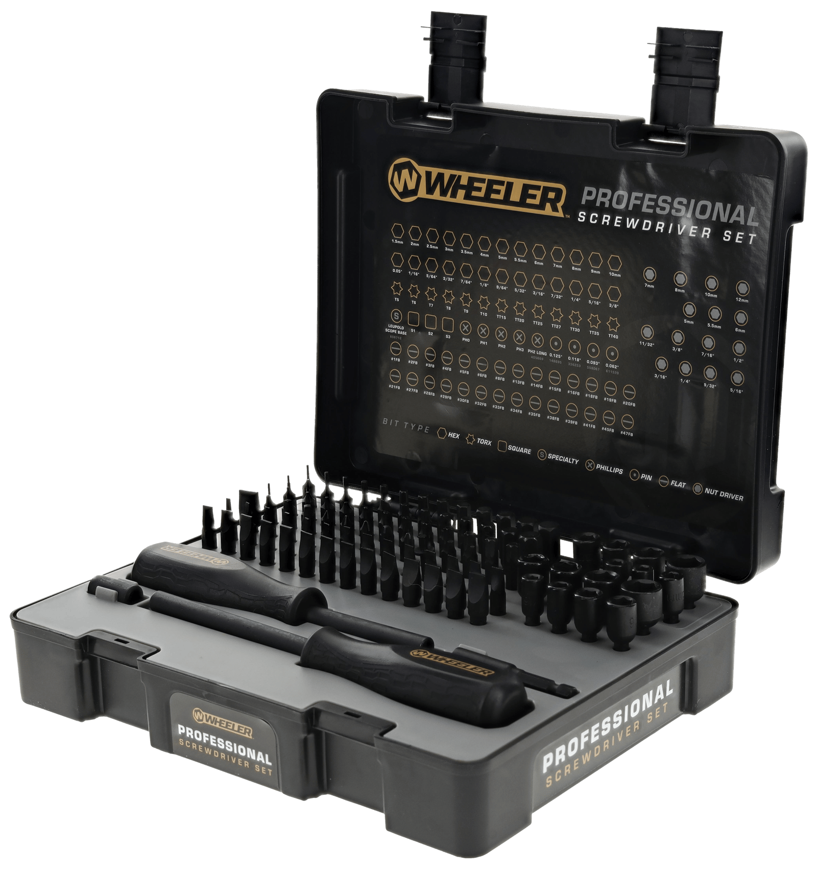 Wheeler 4001003 Professional Screwdriver Set Black 100 Pieces