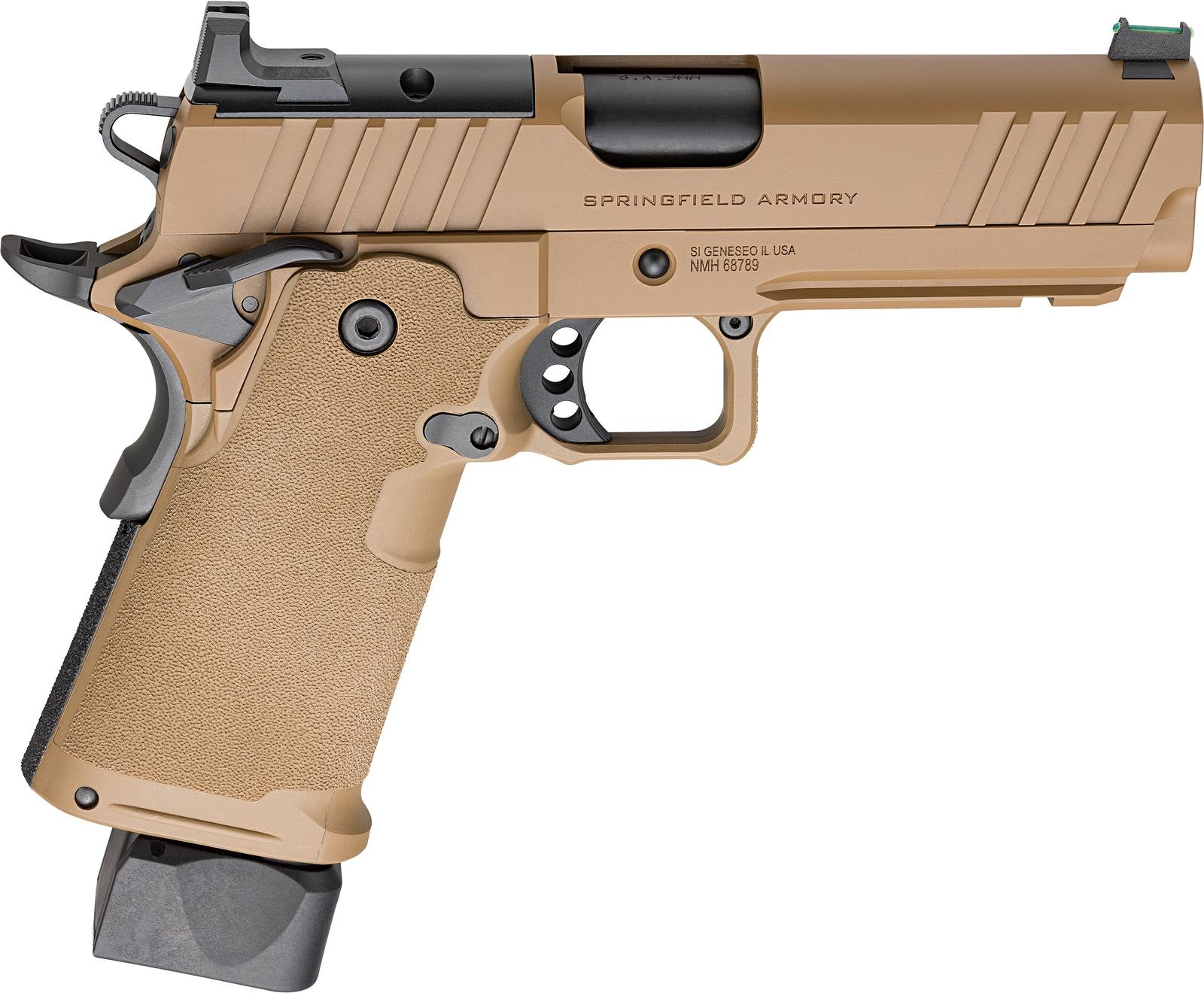 Springfield Armory PH9117AOSCB 1911 DS Prodigy 9mm 20+1 17+1 4.25" Coyote Brown Cerakote Optic Ready Carbon Steel Slide Polymer Grip