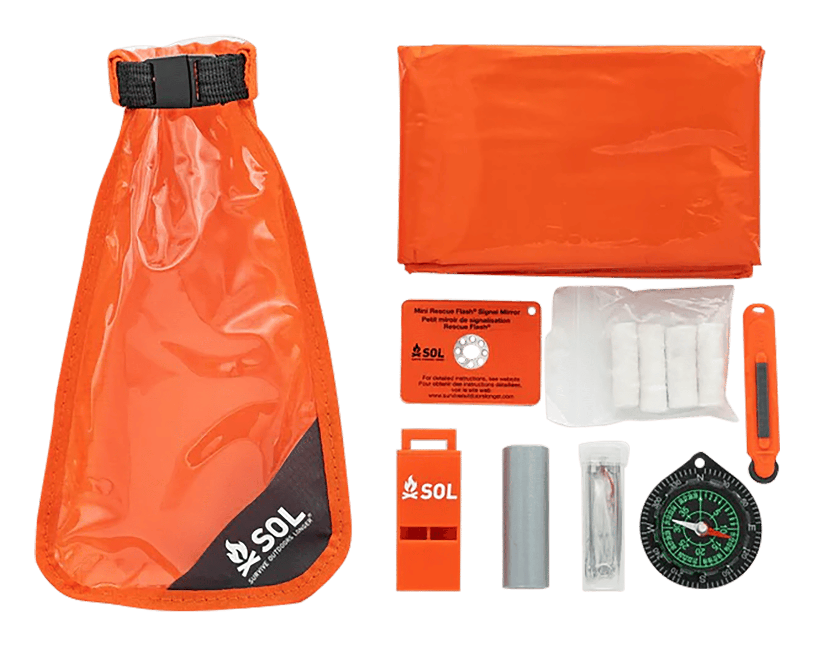 Survive Outdoors Longer 01401727 Scout Survival Kit Waterproof Orange
