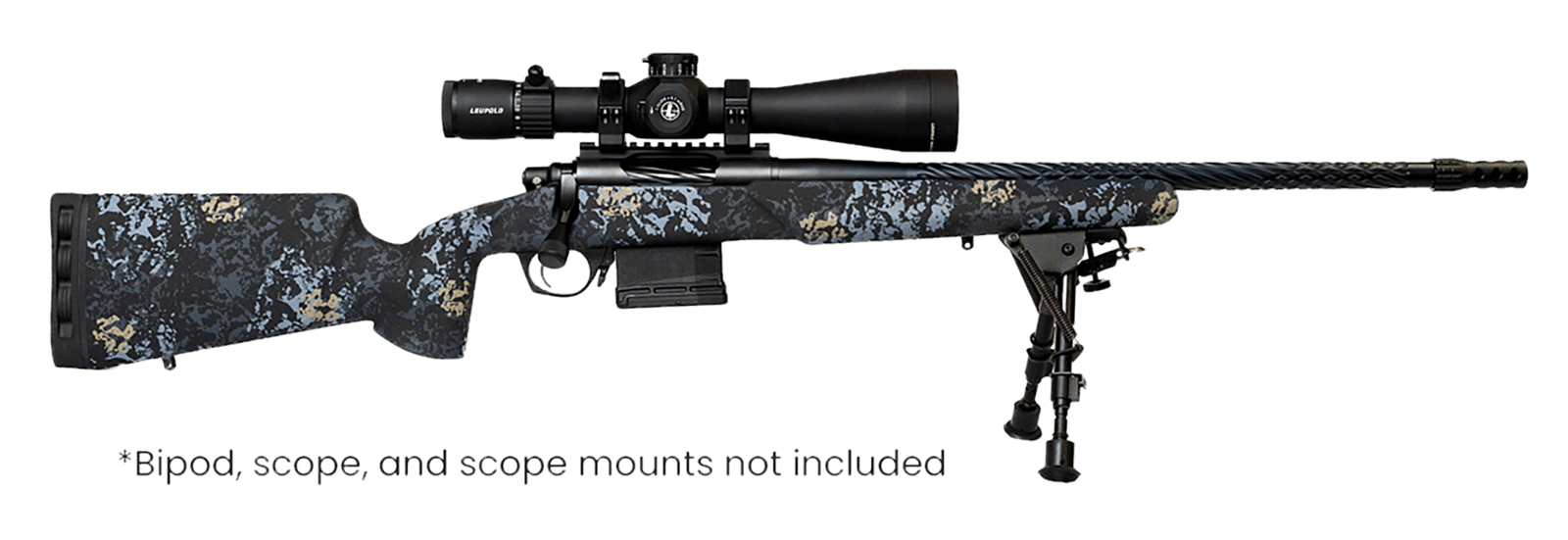 Horizon Firearms RF017S392214T19 Vandal Prime 7MM PRC 22" Black Spiral Fluted Threaded Barrel, Drilled & Tapped Receiver, Textured Iota EKO Carbon Fiber Stock