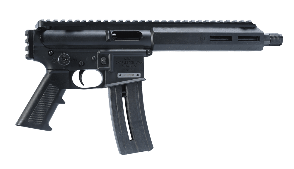 Mountain Bill Gun Lab MBGL-GOAT15-ATOM-1-HC Goat-15 Atom 22 LR 10+1 7.80" Black Oxide Threaded Barrel, Black Polymer Receiver w/Picatinny Rail, M-LOK Handguard, Black Polymer Grip