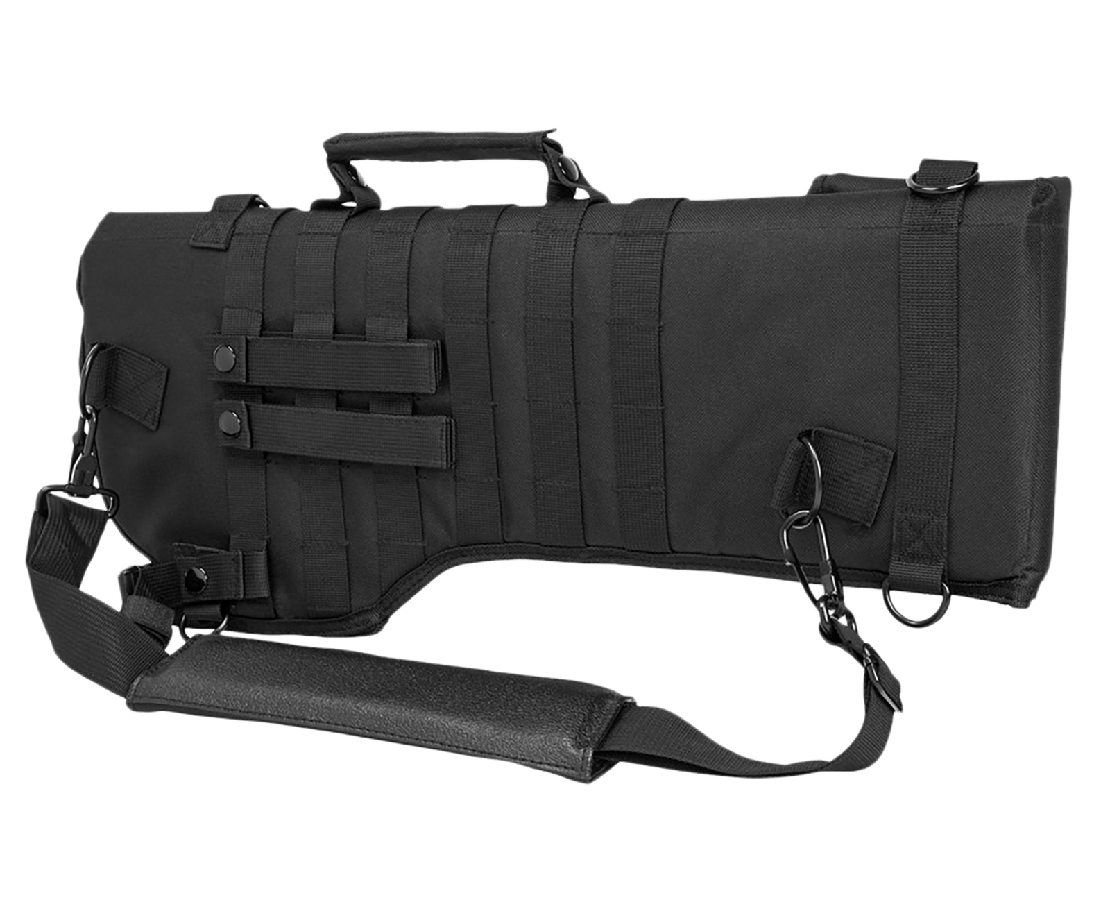 NcStar CVRSCB2919B VISM AR-15 Tactical Scabbard Adjustable Carry Handle Fits Most Rifle/Carbines Grommet Drainage