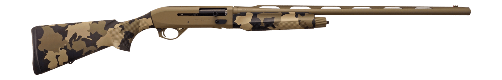 T R Imports A22026OS1 Alpha 2  20 Gauge 3" 4+1 26" Flat Dark Earth Cerakote Vent Rib Barrel & Receiver, Fixed Old School Camo Synthetic Stock