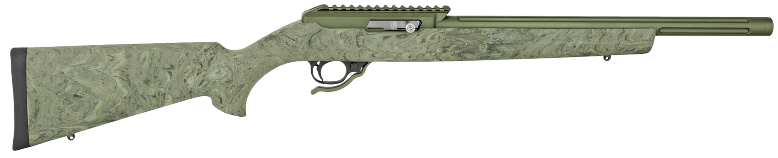 Tactical Solutions ATE2MODBHGGRN X-Ring VR Gen2 22 LR Matte OD Green Barrel & Receiver, Hogue OverMolded Ghillie Green Synthetic Stock
