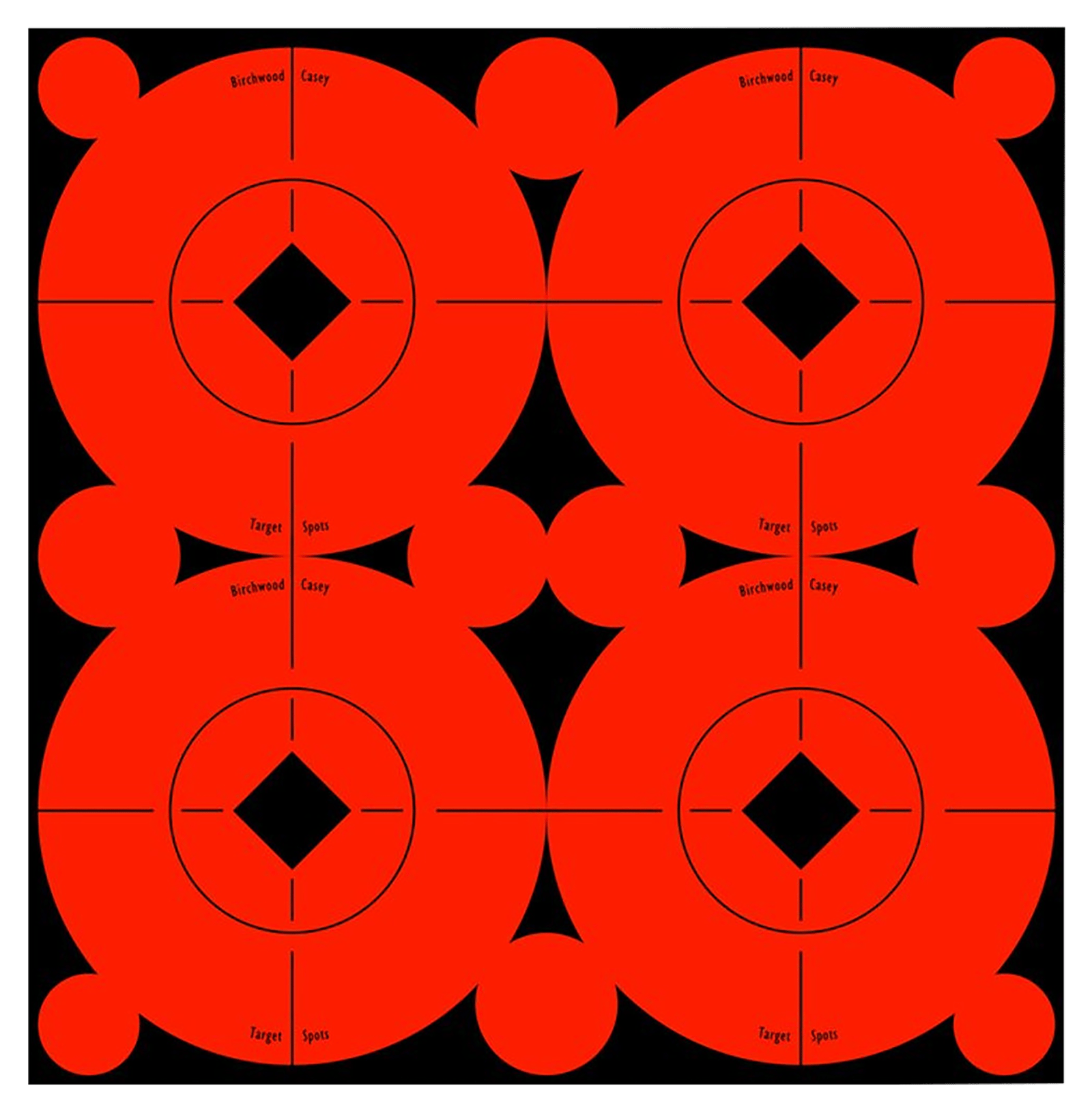 Birchwood Casey 33903 Target Spots  Self-Adhesive Paper Black/Orange 3" Bullseye 40 Pack