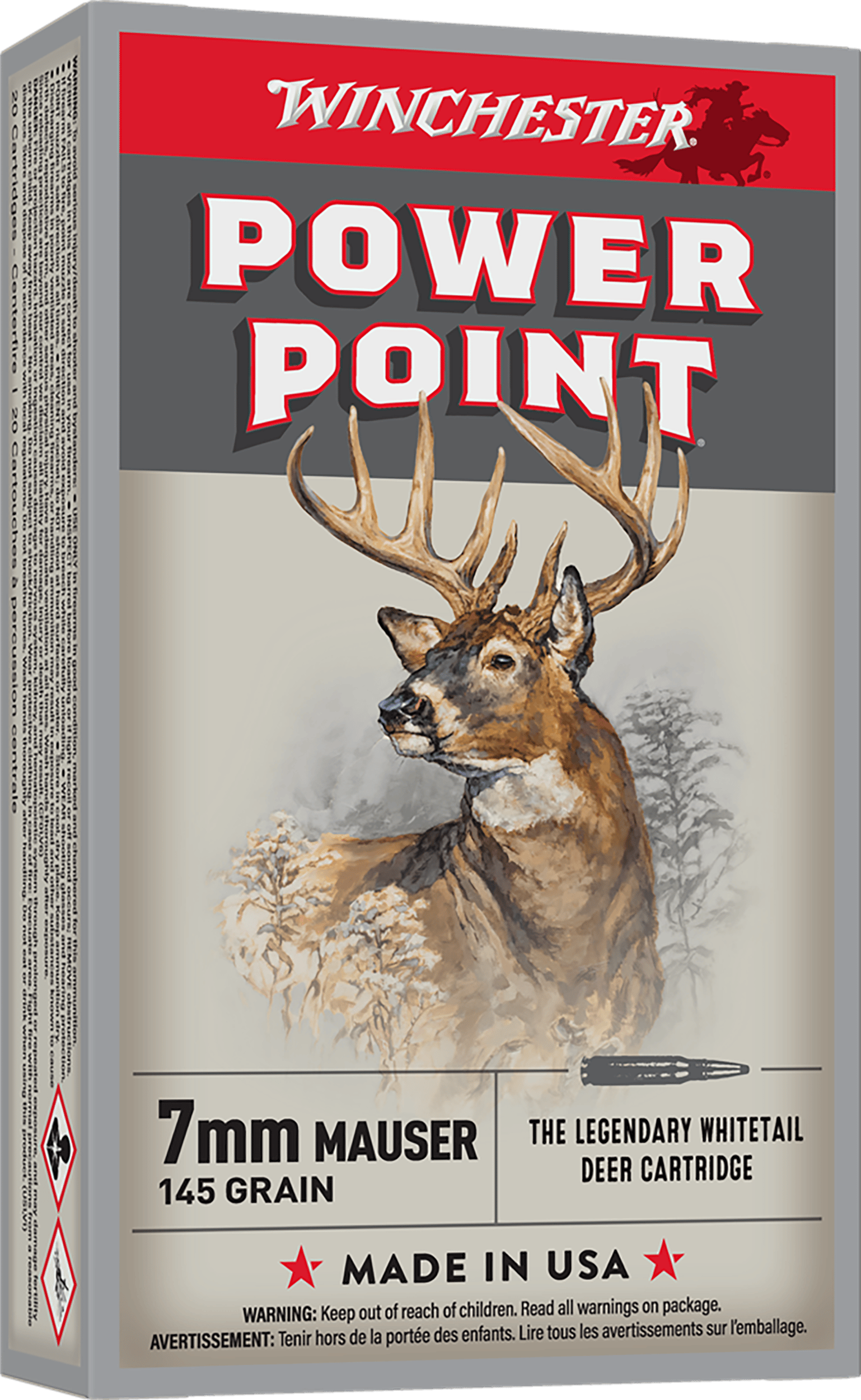 Winchester Ammo X7MM1 Super X  7mmMauser 145gr Power Point 20 Per Box/10 Case