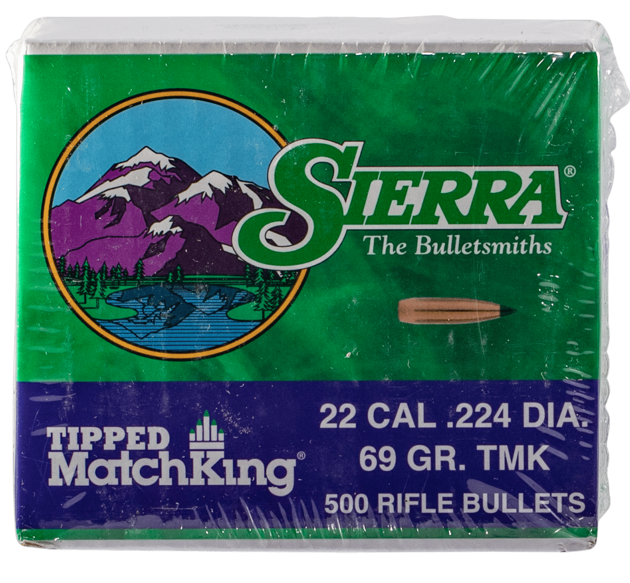 Sierra 7169C Tipped MatchKing  22Cal 69gr Tipped MatchKing 500/Box