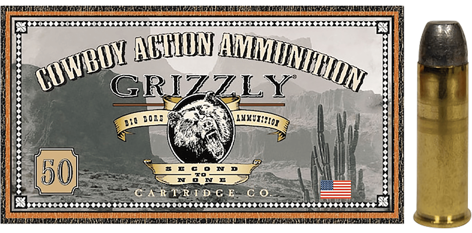 Grizzly Ammo GC44SP2   44Special 200gr Round Nose Flat Point 50 Per Box/10 Case