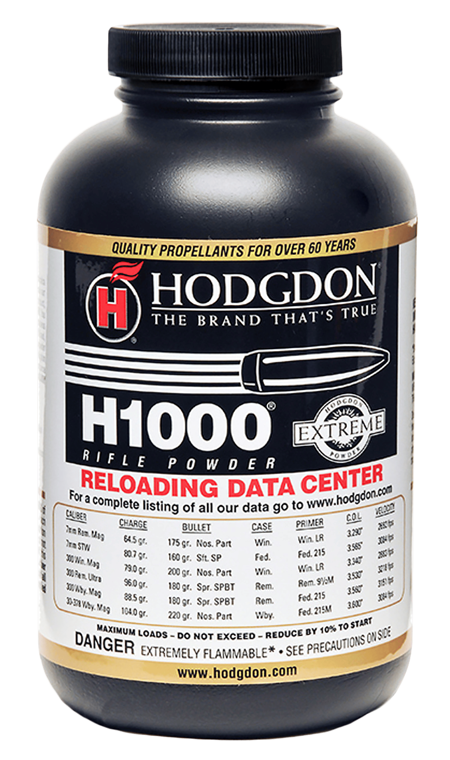 Hodgdon 10001 Extreme H1000 Rifle Powder Multi-Caliber 1 lb
