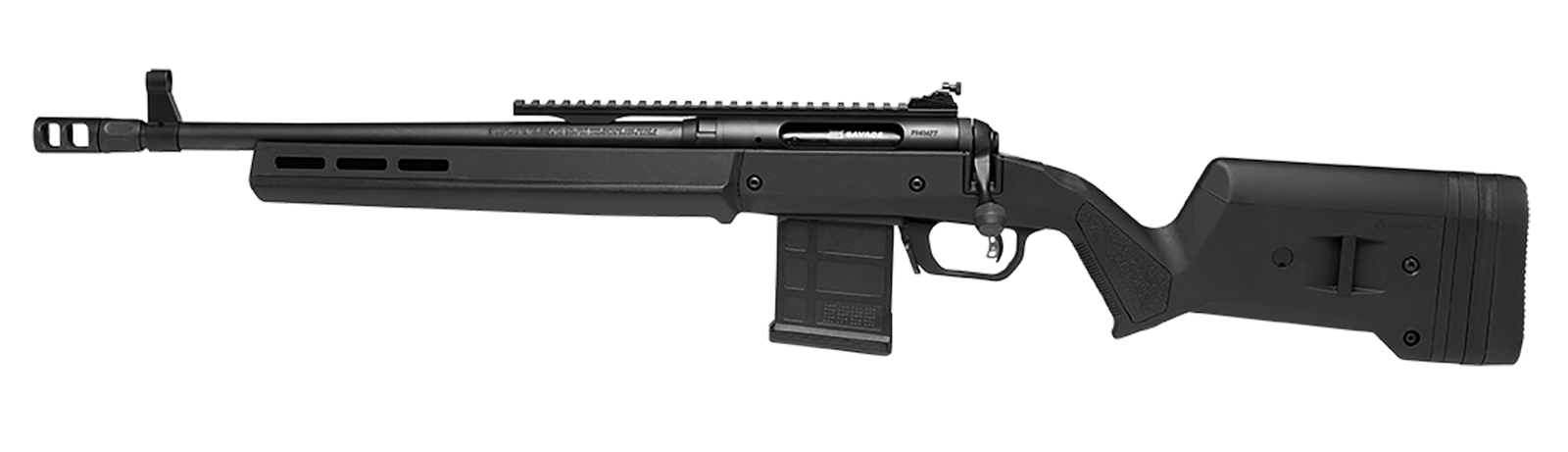 Savage Arms 58182 110 Scout Full Size 300 Blackout 10+1  16.50" Matte Black Threaded Barrel, Picatinny Rail Carbon Steel Receiver, Black Magpul Hunter Synthetic Stock Left Hand