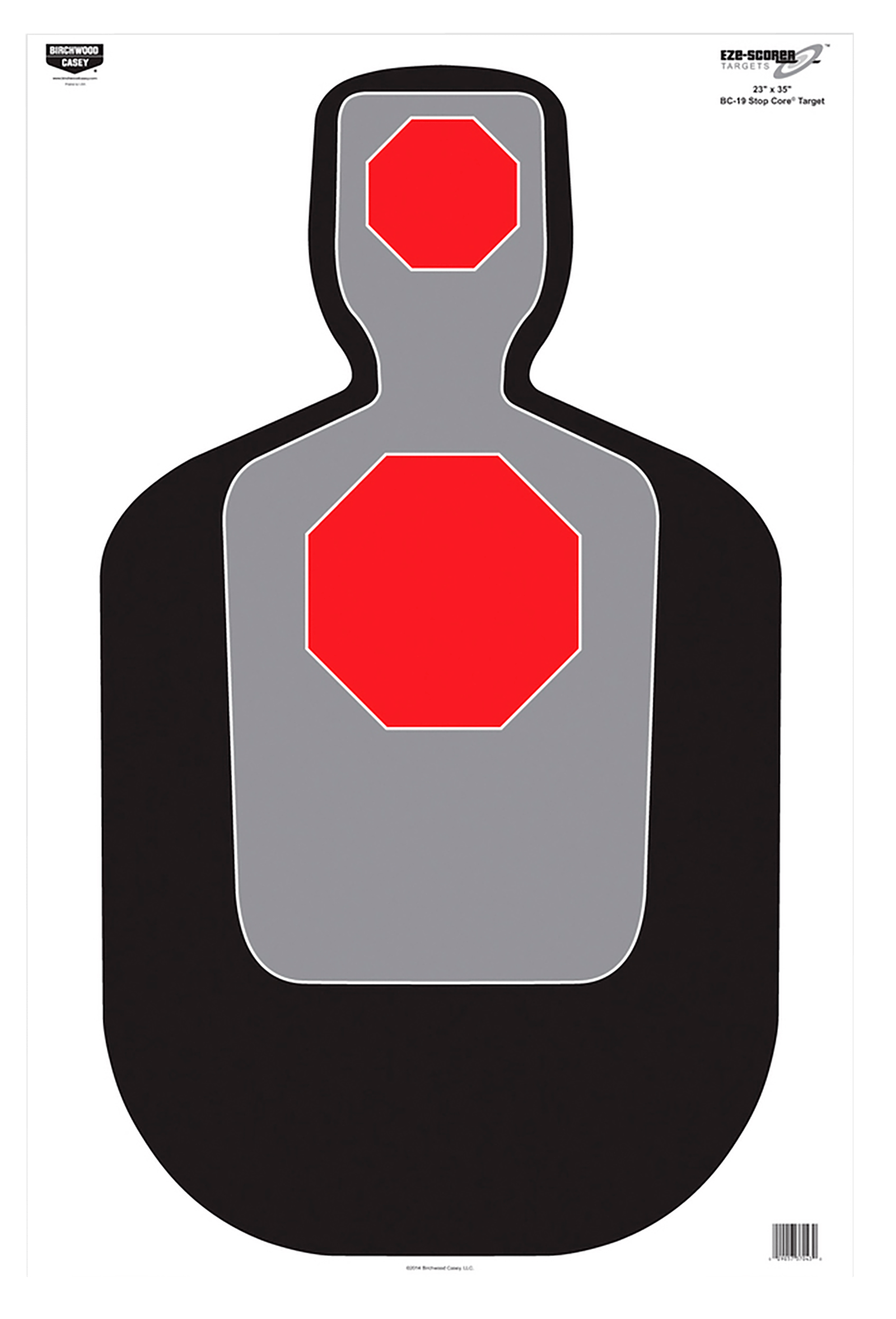 Birchwood Casey 37043 EZE-Scorer BC-19 Silhouette Paper Target 23" x 35" 100 Per Pkg