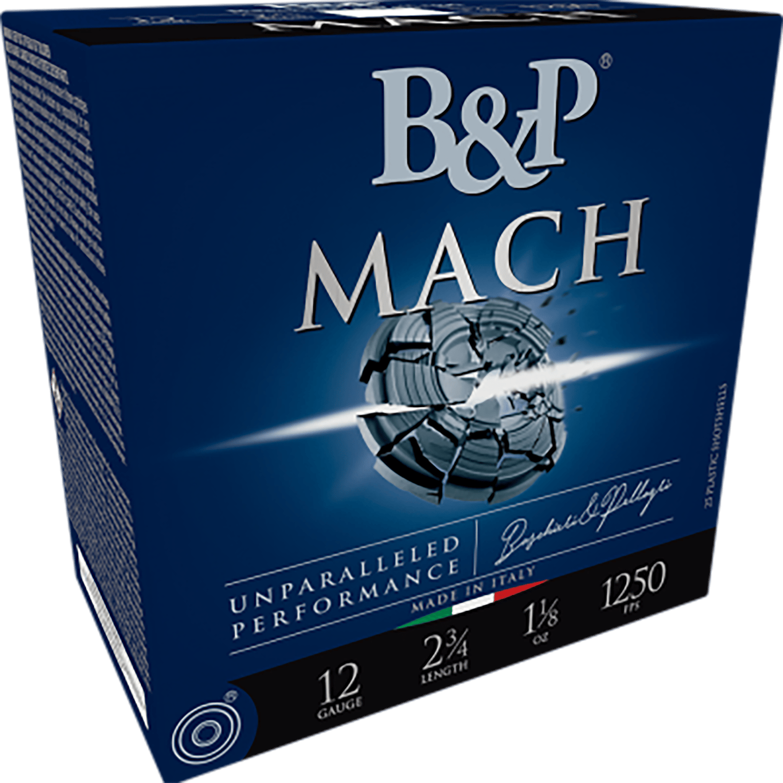 B&p Ammunition 12B78F29 Mach  12Gauge 2.75" 7/8oz 9Shot 25 Per Box/10 Case