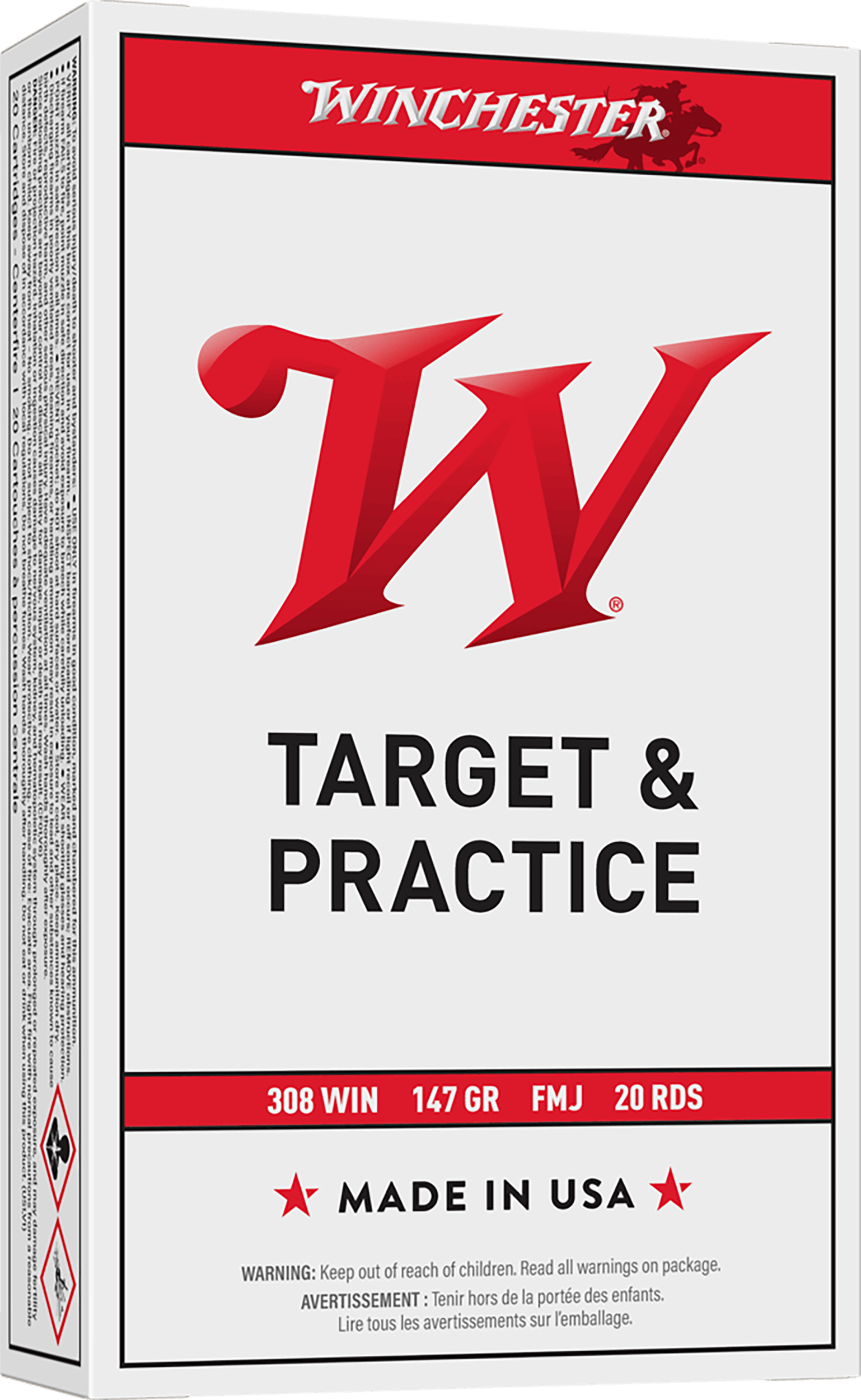 Winchester Ammo USA3081 USA 308Win 147gr Full Metal Jacket 20 Per Box/10 Case