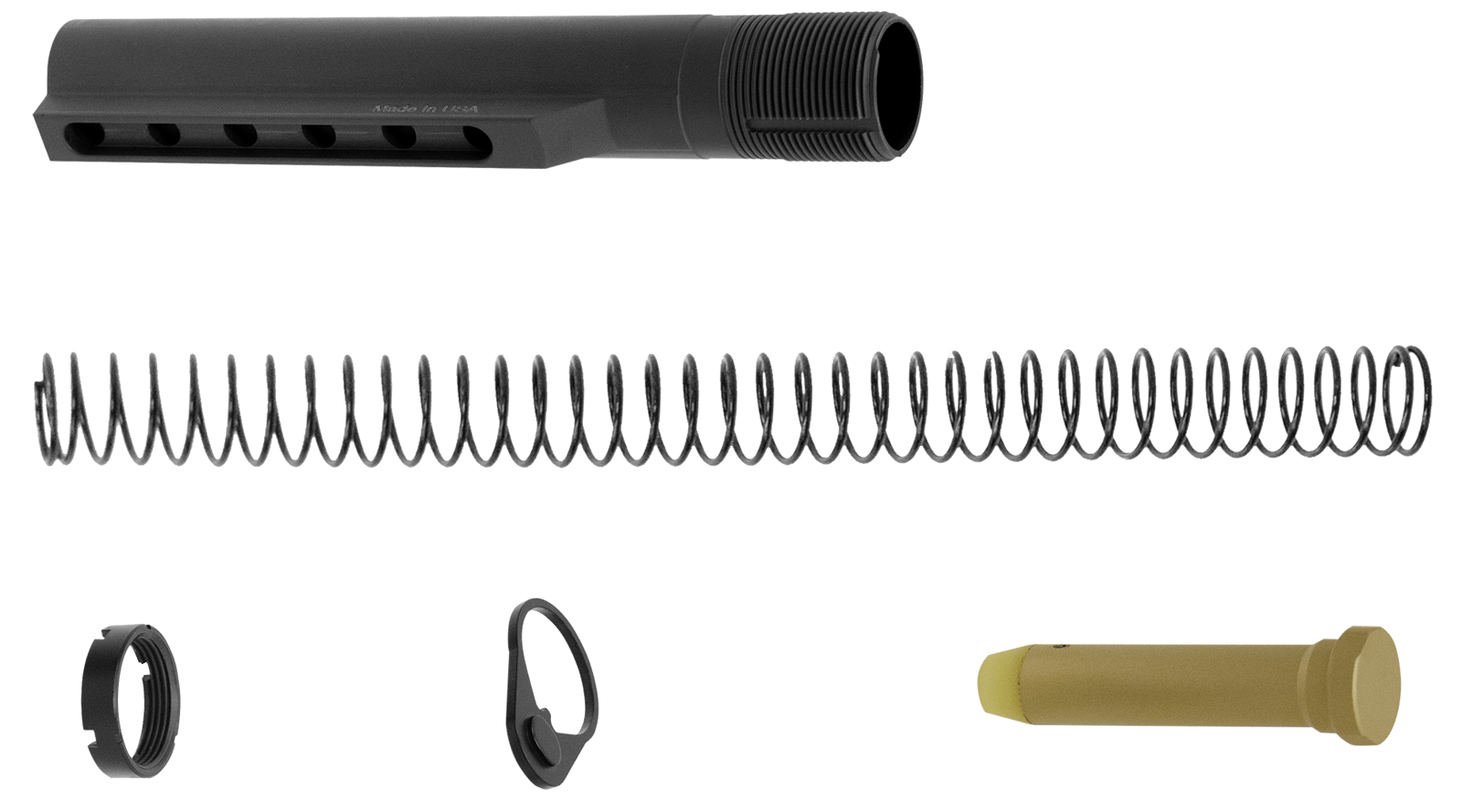 UTG Pro TLU001-KIT Receiver Extension Kit Mil-Spec AR-15 6 position Black Hardcoat Anodized Aluminum Rifle