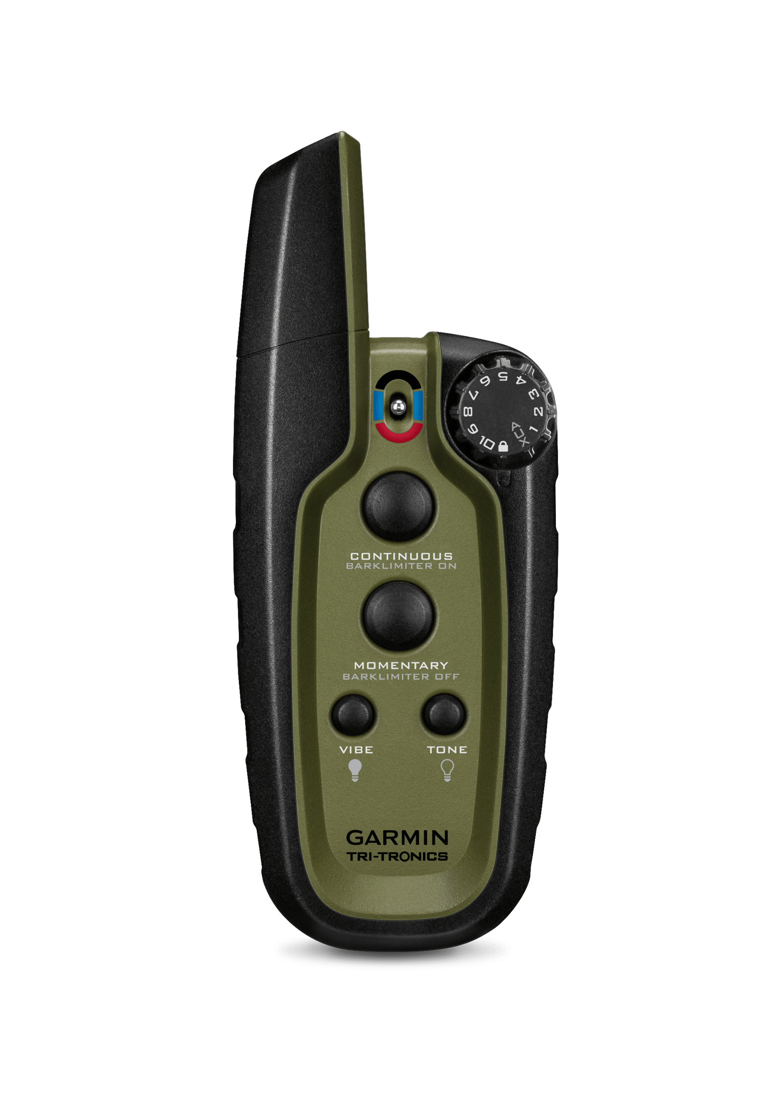 Garmin 0100120550 Sport Pro Handheld Green w/BarkLimiter, LED Beacon Lights, 1-Hand Operation, Water-Resistant Rechargeable Li-ion Up to 3 Dogs .75 Mile Range