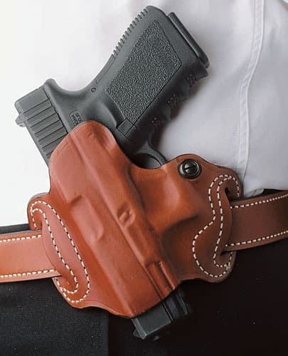 DESANTIS MINI SLIDE HOLSTER OWB LH LEATHER SIG P365 TAN