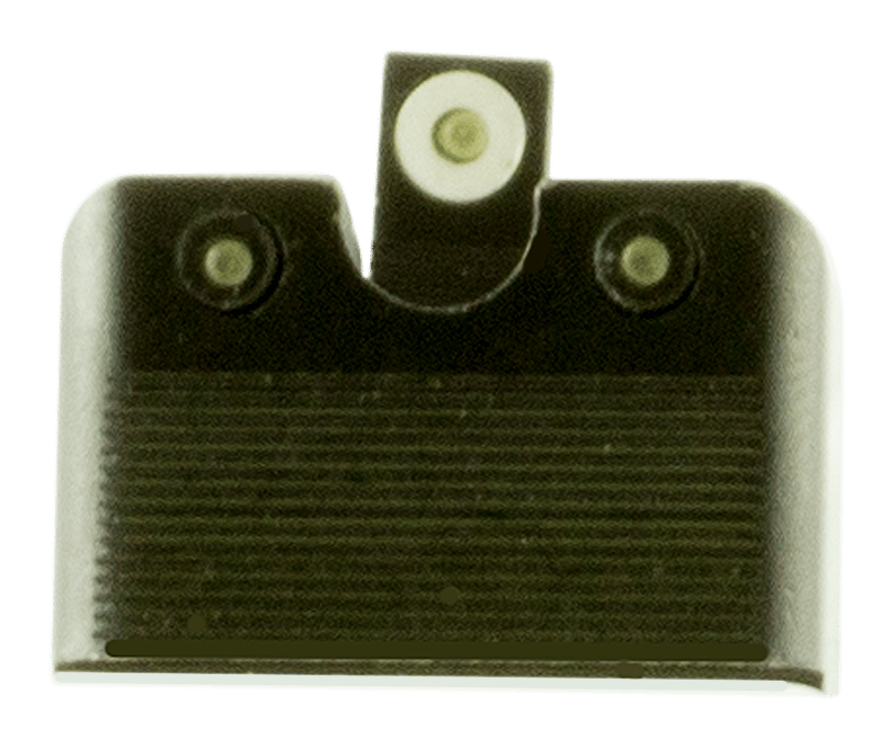TruGlo TG231G2MW Tritium Pro  High, White Outline Tritium Front/ Green Tritium Rear/Black Nitride Fortress Frame, Compatible w/Glock MOS, Front Post/Rear Dovetail Mount