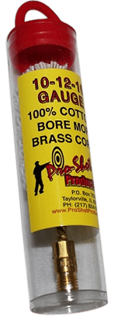 Pro-Shot MP12 Bore Mop  10/12/16 Gauge Shotgun #5/16-27 Thread Cotton 1.75" Long