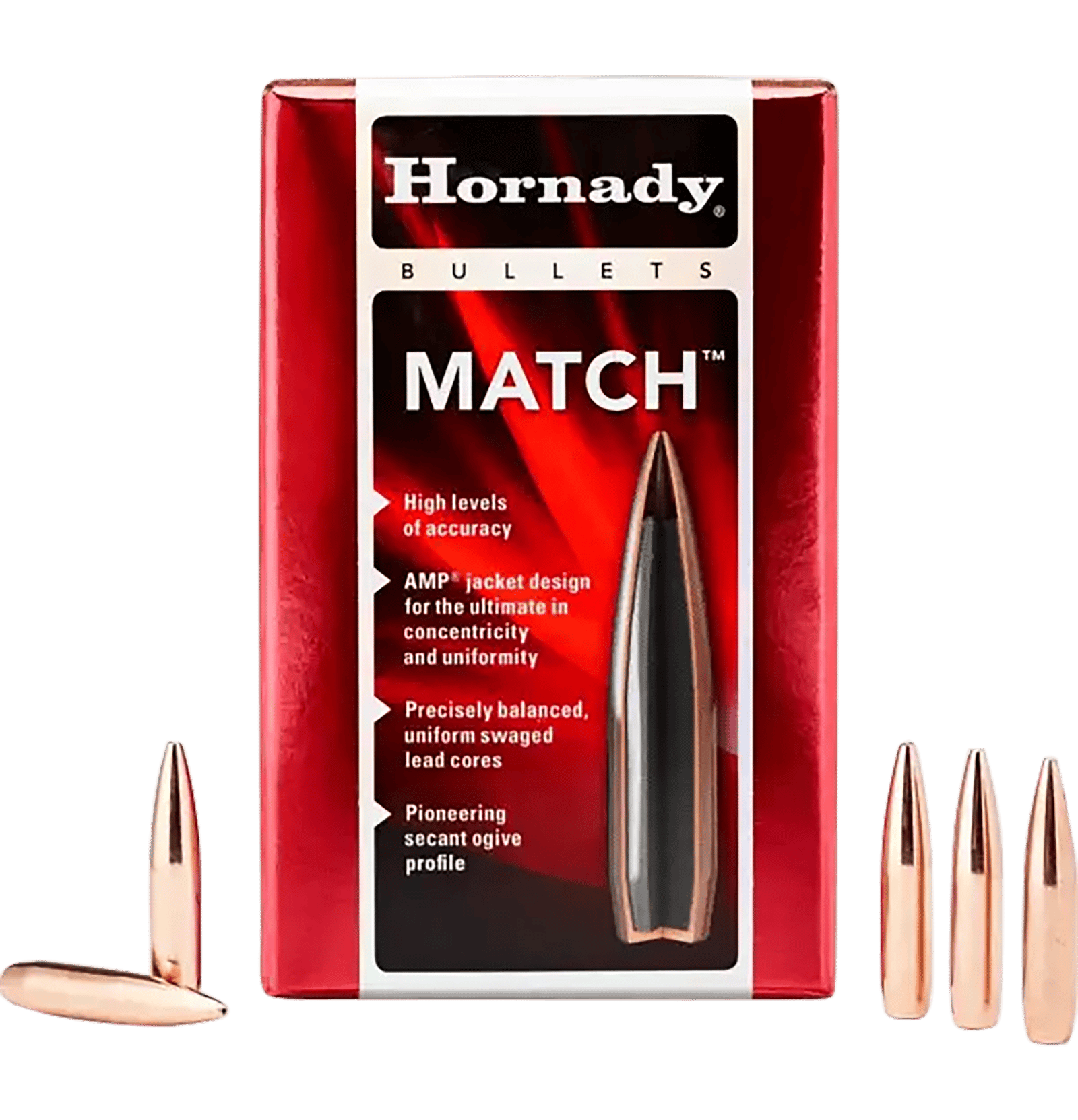 Hornady 2278 Match  22 Cal .224 68 gr Hollow Point Boat Tail Match 100 Per Box/ 40 Case