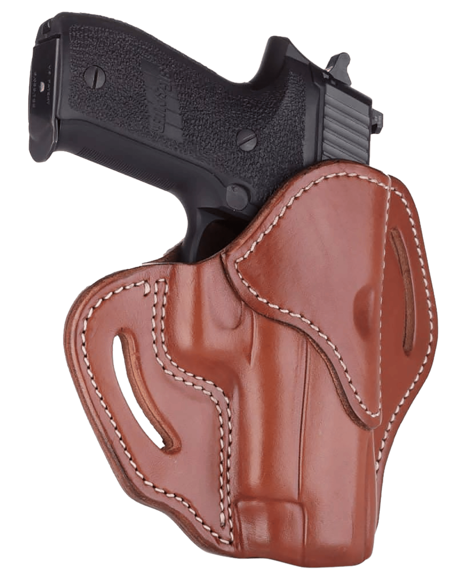 1791 Gunleather BH23CBRR BH2.3  OWB Size 2.3 Classic Brown Leather Belt Slide Compatible w/Glock 17/Sig P226/HK VP9 Right Hand