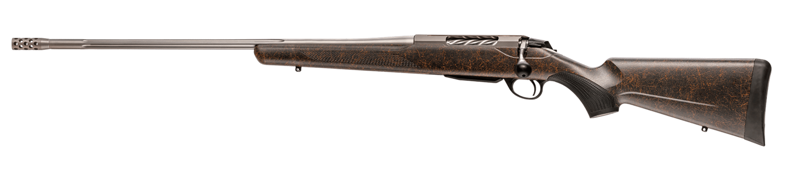 Tikka JRTXRBS419 T3x Roughtech 6.5 Creedmoor 3+1 24.30" Stainless Fluted Threaded Barrel, Stainless Steel Drilled & Tapped Receiver, Ember Roughtech Synthetic Stock, Left Hand