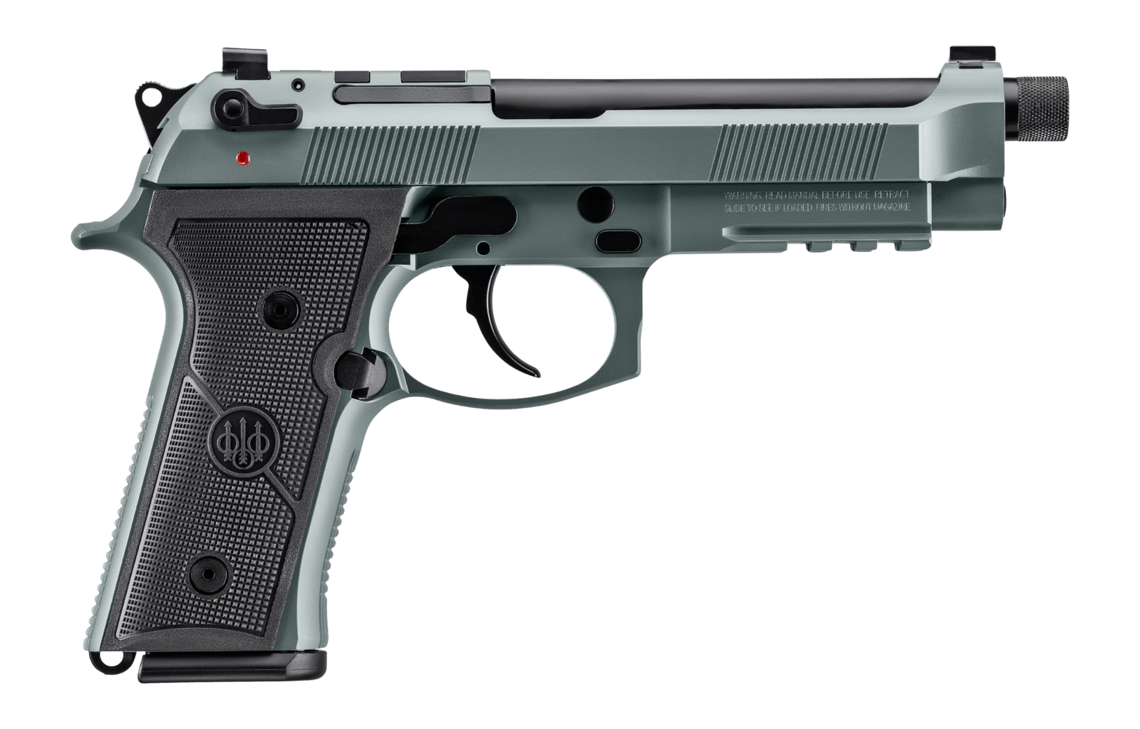 Beretta USA JS92M9A4GLUN10 M9A4 Overlanding Full Size Frame 9mm Luger 10+1 5.10" Black Threaded Barrel, Lunar Cerakote Steel Optic Ready/Serrated Slide, Lunar Cerakote Aluminum Frame w/Beavertail & Pi