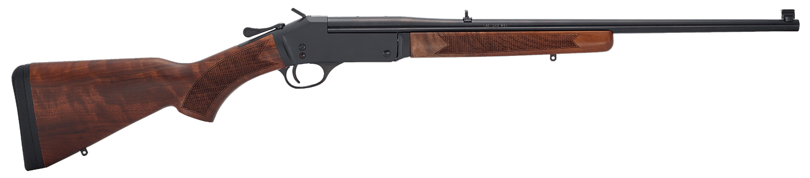 Henry H015Y243 Single Shot  Youth 243 Win 1rd 22" Blued Steel Barrel, Blued Steel Receiver, American Walnut Stock, Right Hand