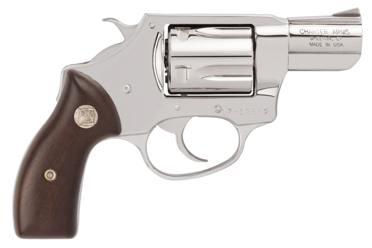 Charter Arms 73829 Undercover  Small 38 Special, 5 Shot 2" High Polished Stainless Steel Barrel, Cylinder & Frame w/Wood Grip, Exposed Hammer
