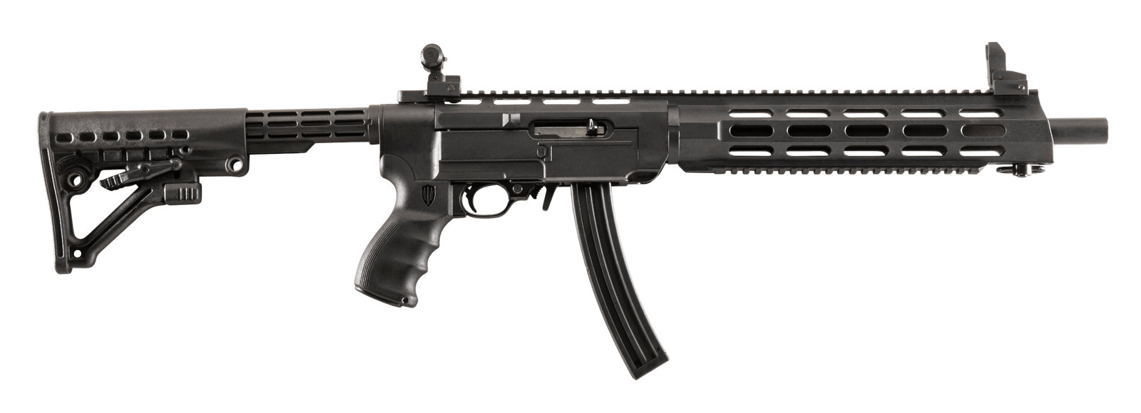 Archangel AA556REX AR-15 Style Conversion Stock Black Synthetic 6 Position with Rail for Ruger 10/22