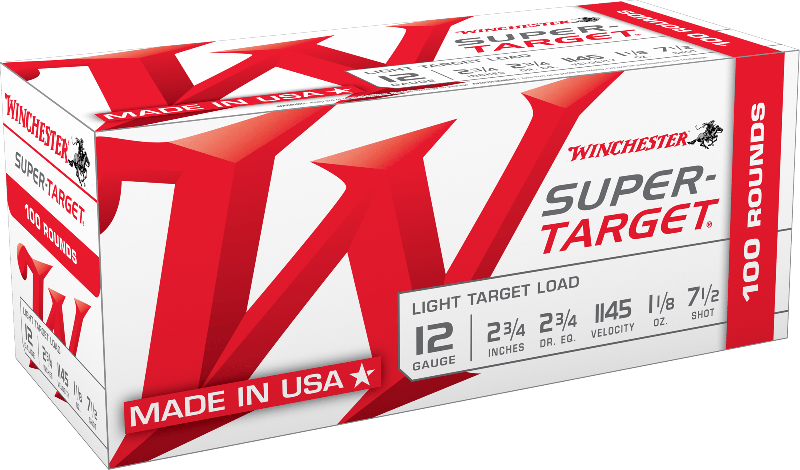 Winchester Ammo TRGT127VP Super-Target Light Target 12Gauge 2.75" 1 1/8oz 7.5Shot 100 Bx/2 Case *Value Pack