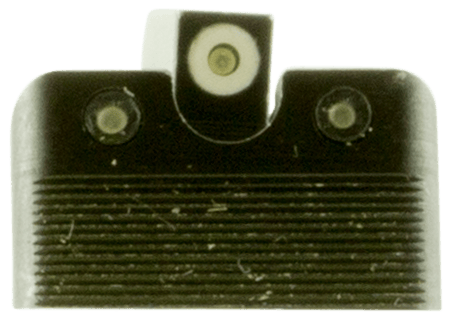 TruGlo TG231G1MW Tritium Pro  Low White Outline Tritium Front/Green Tritium Rear/Black Nitride Fortress Frame, Compatible w/Glock MOS, Front Post/Rear Dovetail Mount