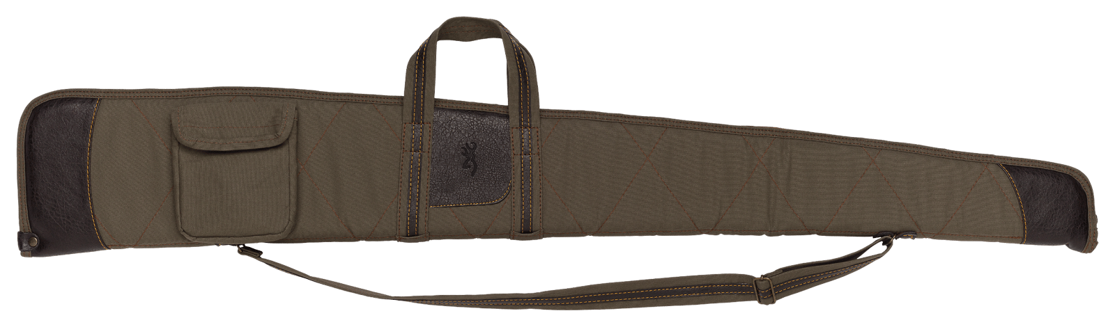Browning 1415048452 Laredo Shotgun Case Olive w/ Brown Accents Canvas/Leather