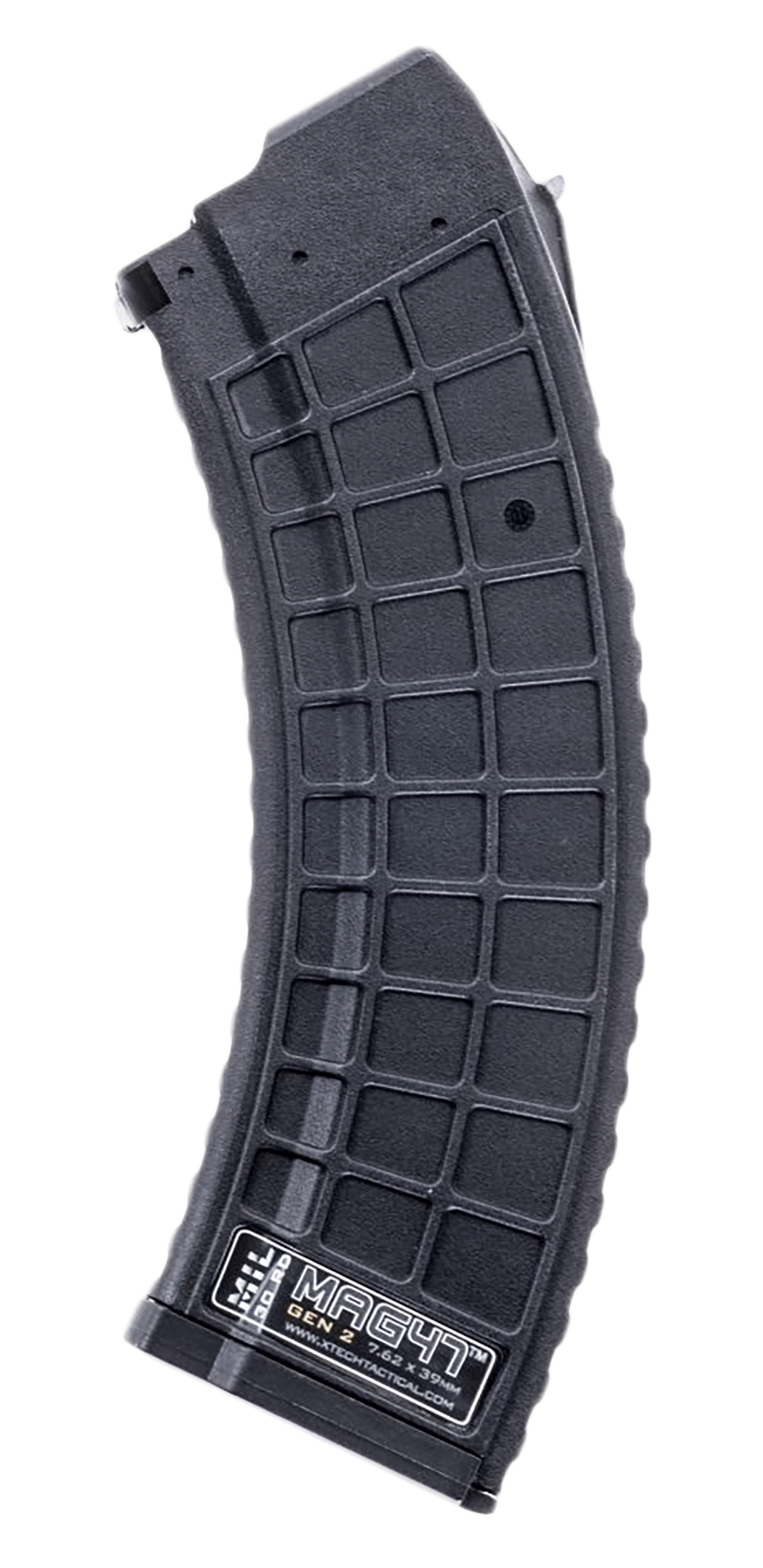Xtech Tacitcal XTT1152BLKMIL Gen2  30rd Waffle 7.62X39 Fits AK-47 Black Stainless Steel